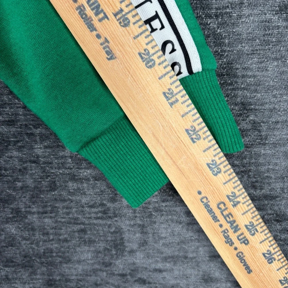 Guess Los Angeles Green Crewneck Sweatshirt Logo Tape Sleeve Mens S Y2K Preppy
